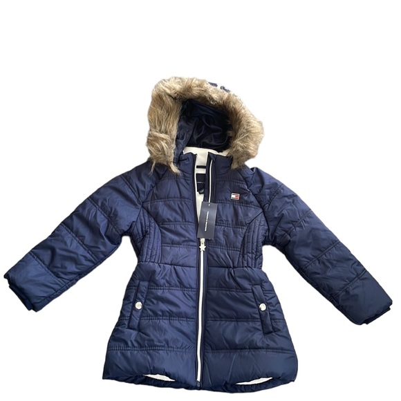 Tommy Hilfiger - Girls Fleece Lined Puffer Winter Jacket - Picture 5 of 5